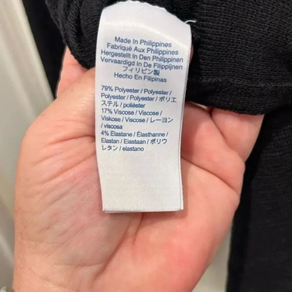 J. Crew‎ Vintage Fleece Women’s Black Turtleneck Tunic Sweater Size Medium - Picture 7 of 7